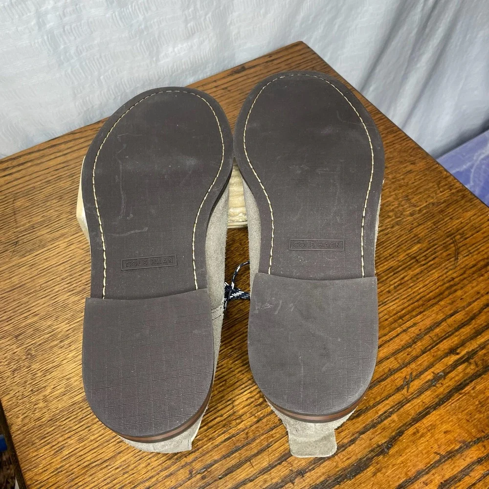 Cole Haan Mens 12 M Taupe Suede Chukka Desert Boots Grey Quiet Luxury Minimalist